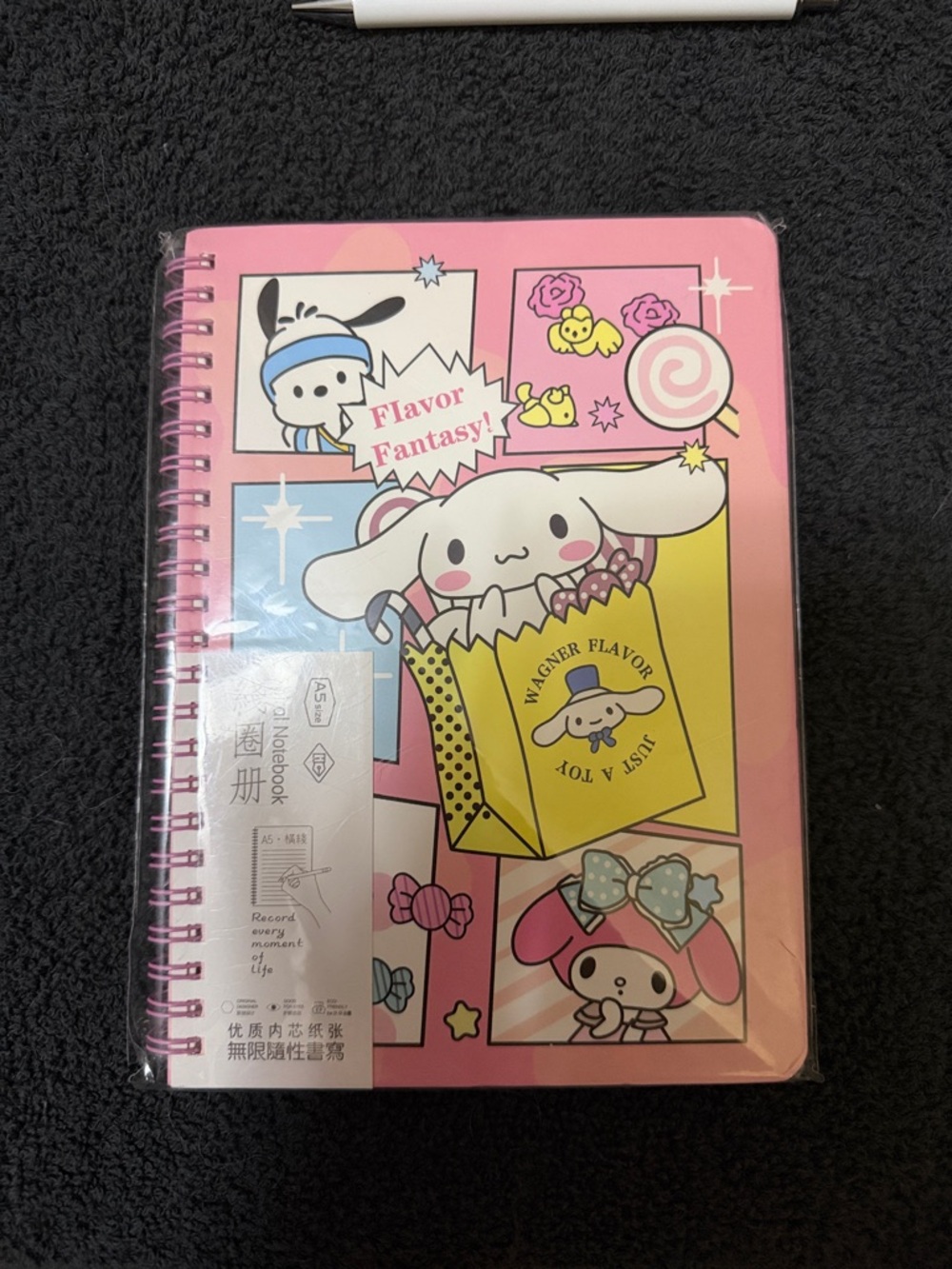 A5 Cute Pink Cartoon Spiral Notebook - Flavor Fantasy